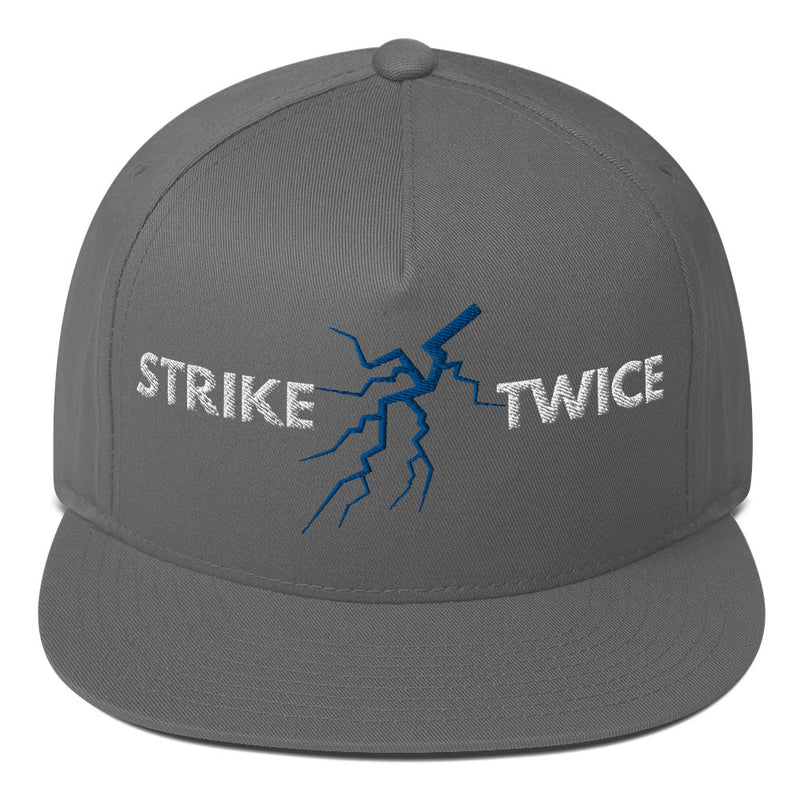 SnapBack Flat Bill Cap - Lightning Strike Design - Fashionable Urban Street Wear - Unisex Athletic Wear