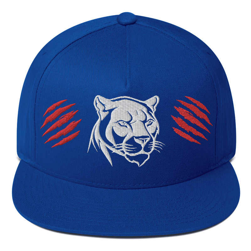 SnapBack Flat Bill Cap - Panther Scratch Design - Fashionable Urban Street Wear - Unisex Athletic Wear