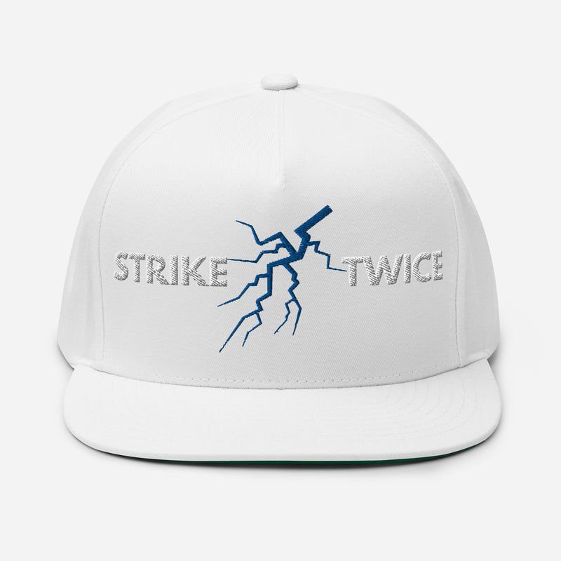 SnapBack Flat Bill Cap - Lightning Strike Design - Fashionable Urban Street Wear - Unisex Athletic Wear