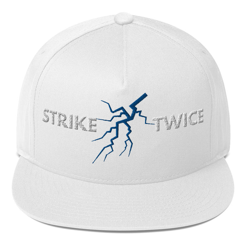 SnapBack Flat Bill Cap - Lightning Strike Design - Fashionable Urban Street Wear - Unisex Athletic Wear