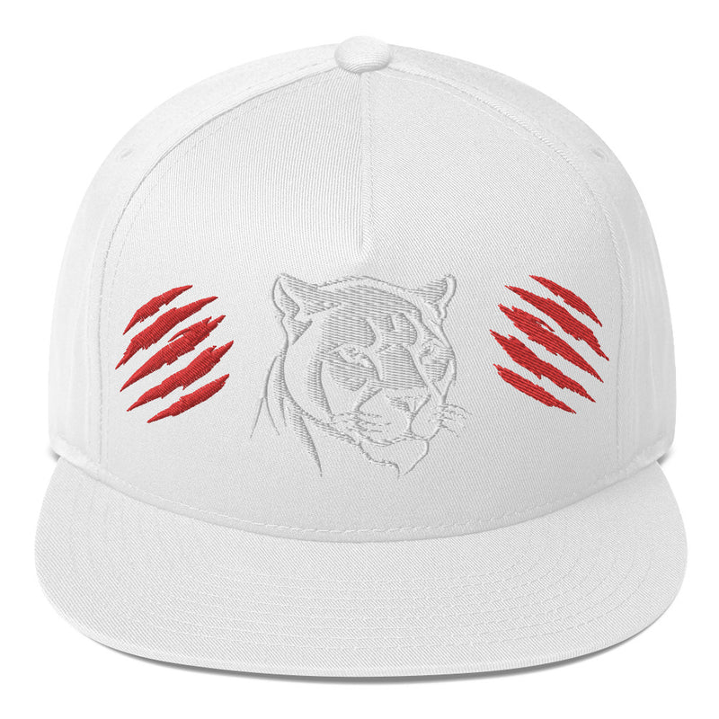 SnapBack Flat Bill Cap - Panther Scratch Design - Fashionable Urban Street Wear - Unisex Athletic Wear