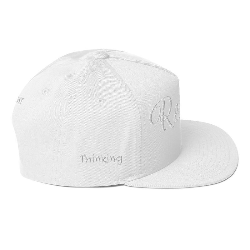 SnapBack Flat Bill Cap - Recklessly Thinking Cap Design - Fashionable Urban Street Wear - Unisex Athletic Wear