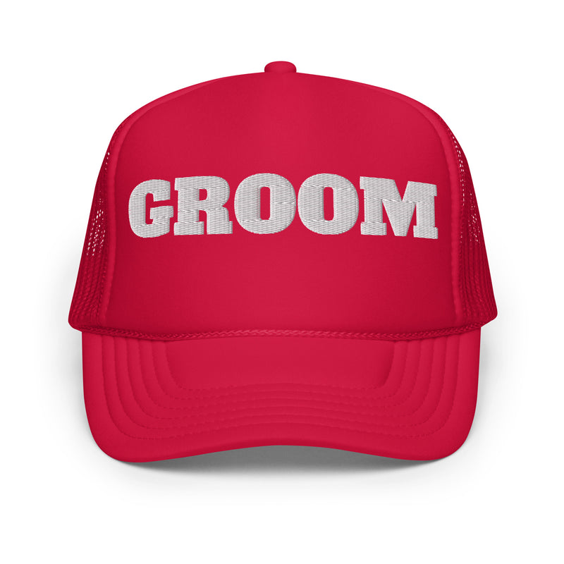 Relaxed Fit Adjustable Foam Trucker Hat - Bachelor Party Groom Cap - Unisex Urban Street Wear