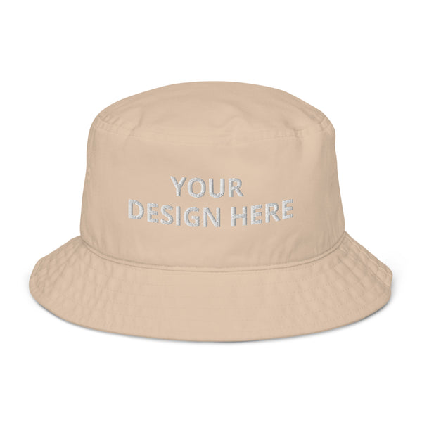 Customized Ecofriendly Bucket Hat - Unisex Organic Urban Wear - Personalized Name Logo Floppy Hat